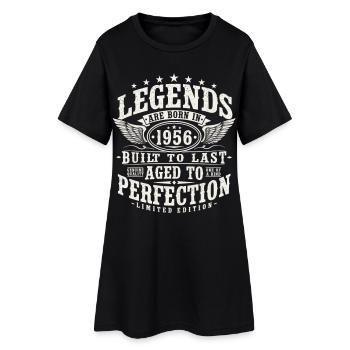 1956 Jahrgang geboren Legenden Vintage Geburtstag - Frauen T-Shirt-Kleid - Schwarz - Vorne