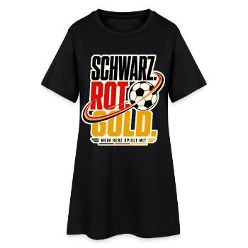 Schwarz Rot Gold Fußball 2026 - Women’s T-Shirt Dress - black - Front