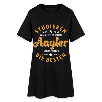 Studieren kann jeder | Angler Spruch - Frauen T-Shirt-Kleid - Schwarz - Vorne
