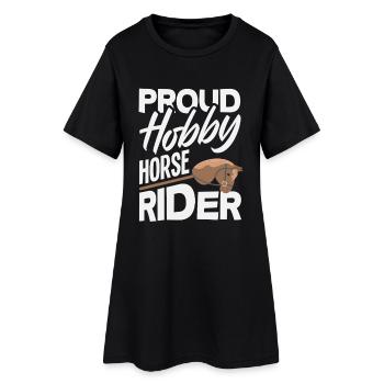 Cavalier de cheval de passe-temps Reiter - Robe T-shirt Femme - noir - Devant