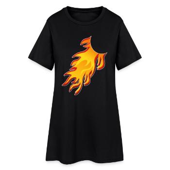 Flame Comic Tail, Combine - Robe T-shirt Femme - noir - Devant