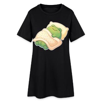 Frog Sleeping - Women’s T-Shirt Dress - black - Front