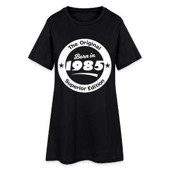 Né en 1985 Édition originale - Robe T-shirt Femme - noir - Devant