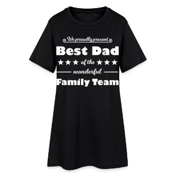 Meilleur père – Héros de la famille - Robe T-shirt Femme - noir - Devant