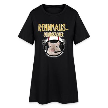 Süße Rennmaus Außerirdischer zweideutiger Witz - Frauen T-Shirt-Kleid - Schwarz - Vorne