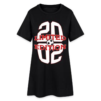 24E ANNIVERSAIRE DE FOOTBALL EN ÉDITION LIMITÉE 2002 - Robe T-shirt Femme - noir - Devant