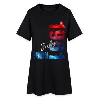 Cadeau du 65e anniversaire Original juillet 1961 - Robe T-shirt Femme - noir - Devant