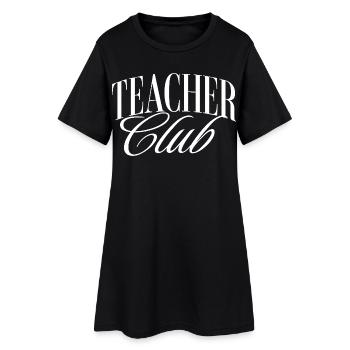 Club des enseignants - Robe T-shirt Femme - noir - Devant