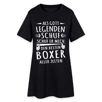 Boxer - Frauen T-Shirt-Kleid - Schwarz - Vorne