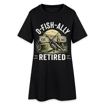 Officiellement Retraité 2027 | Humour Pêche - Robe T-shirt Femme - noir - Devant
