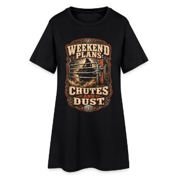 Rodeo American Chutes And Dust - Women’s T-Shirt Dress - black - Front
