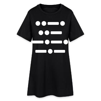 F*ck in Morse Code - Women’s T-Shirt Dress - black - Front