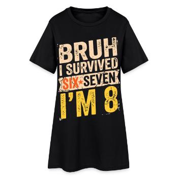 Birthday 8 Year Old Toddler Boy Funny Gift - Women’s T-Shirt Dress - black - Front