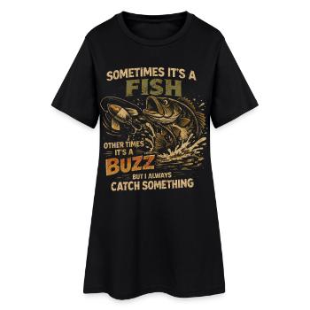 Pêche Humour Pêcheur Poisson Apéro Cadeau - Robe T-shirt Femme - noir - Devant