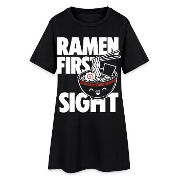 Premier design de nouilles Kawaii pour les ramen - Robe T-shirt Femme - noir - Devant