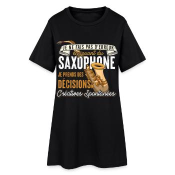 Saxophone Créatif: Décisions Spontanées - Robe T-shirt Femme - noir - Devant