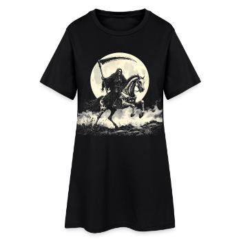 Night Skeleton Knight - Women’s T-Shirt Dress - black - Front