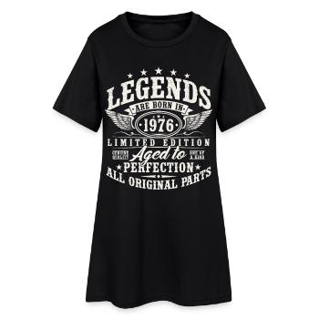 Anniversaire vintage Born Legends 1976 - Robe T-shirt Femme - noir - Devant