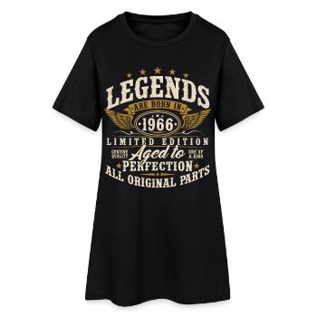 1966 Né 60e anniversaire 60 ans - Robe T-shirt Femme - noir - Devant
