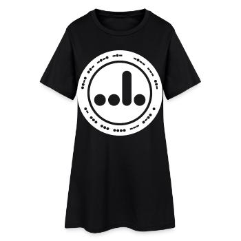 F*ck You A**hole in Morse Code Badge - Women’s T-Shirt Dress - black - Front