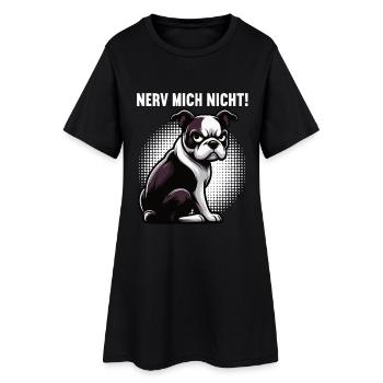 Nerv Mich Nicht Boston Terrier Boston terrier hund - Frauen T-Shirt-Kleid - Schwarz - Vorne