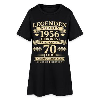 Legenden wurden 1956 geboren 70 Jahre - Frauen T-Shirt-Kleid - Schwarz - Vorne