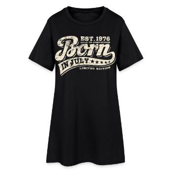 Né en juillet 1976 - Anniversaire - Cadeau - Robe T-shirt Femme - noir - Devant