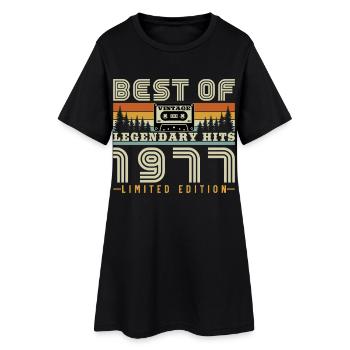 50 Years 1977 Vintage Retro Birthday Gift - Women’s T-Shirt Dress - black - Front