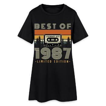 40 Ans 1987 Vintage Rétro Cadeau D’anniversaire - Robe T-shirt Femme - noir - Devant