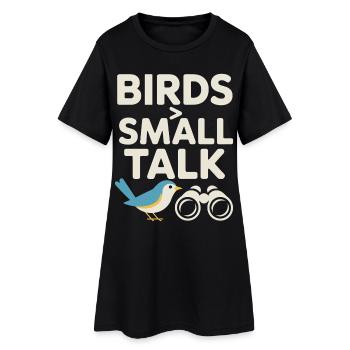 Bird talks : Une petite discussion - Robe T-shirt Femme - noir - Devant