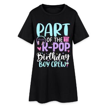 Membre de l’équipe des garçons d’anniversaire de K Pop - Robe T-shirt Femme - noir - Devant