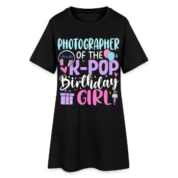 Photographe de The K-Pop Birthday Girl - Robe T-shirt Femme - noir - Devant