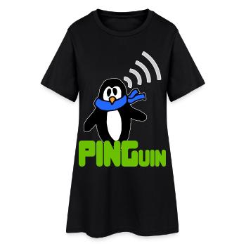 PINGuin Nerd blague Geek Humour IT - Robe T-shirt Femme - noir - Devant