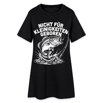 Raubfisch Angeln - Frauen T-Shirt-Kleid - Schwarz - Vorne