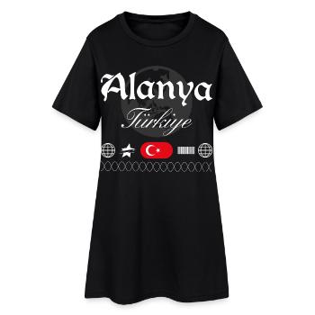Alanya Turkey Streetwear Travel Souvenir - Women’s T-Shirt Dress - black - Front