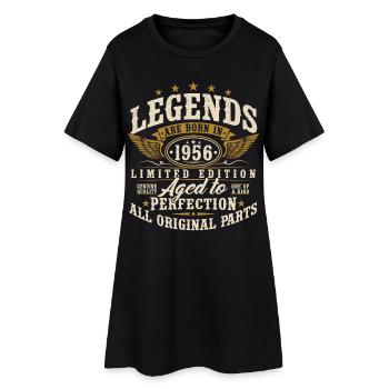 cg_1956_Jahrgang_geboren_Legenden_Vintage_Gebur - Robe T-shirt Femme - noir - Devant