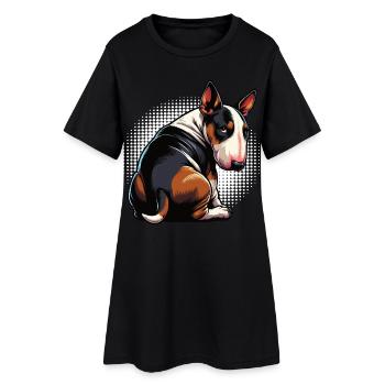 Bull Terrier miniature Bully Bull Terrier Propriétaire - Robe T-shirt Femme - noir - Devant