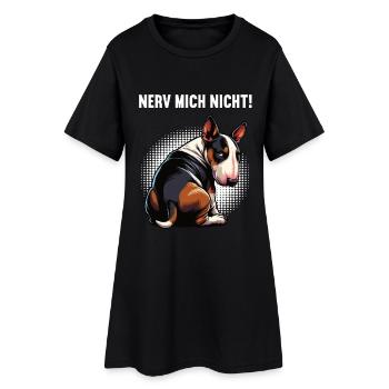 Nerv Mich Nicht Miniatur Bullterrier Bully Bullys - Frauen T-Shirt-Kleid - Schwarz - Vorne