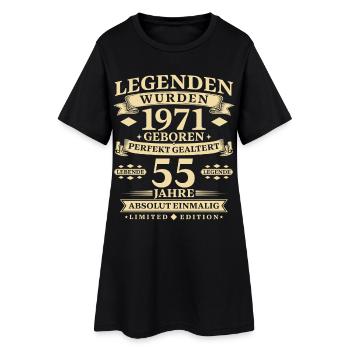 Legenden wurden 1971 geboren 55 Jahre - Frauen T-Shirt-Kleid - Schwarz - Vorne