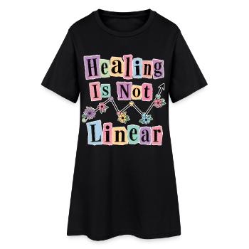 La guérison de la santé mentale n’est pas linéaire - Robe T-shirt Femme - noir - Devant