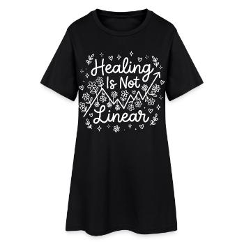 La guérison de la santé mentale n’est pas linéaire - Robe T-shirt Femme - noir - Devant