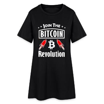 Bitcoin Revolution Rockets - Women’s T-Shirt Dress - black - Front