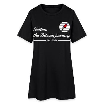 Follow Bitcoin journey - Women’s T-Shirt Dress - black - Front