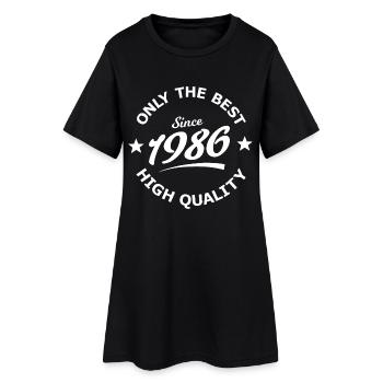 Nur das Beste seit 1986 Retrobadge - Frauen T-Shirt-Kleid - Schwarz - Vorne