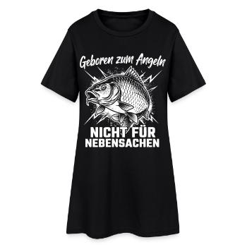 Angeln Spruch - Frauen T-Shirt-Kleid - Schwarz - Vorne
