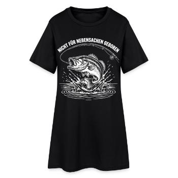 Nicht für Nebensachen Geboren Fischsprung - Frauen T-Shirt-Kleid - Schwarz - Vorne