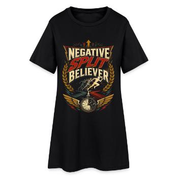 Marathon Marathon Runner Negative Split Believer - Women’s T-Shirt Dress - black - Front