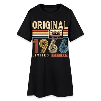 60e anniversaire, 60 ans - Robe T-shirt Femme - noir - Devant