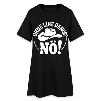 Pas sans danse en ligne - Robe T-shirt Femme - noir - Devant
