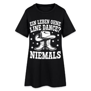 Ein Leben Ohne Line Dance Niemals - Frauen T-Shirt-Kleid - Schwarz - Vorne